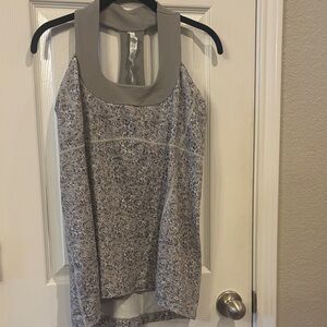 Lululemon Athletica Gray Patterned Tank Top